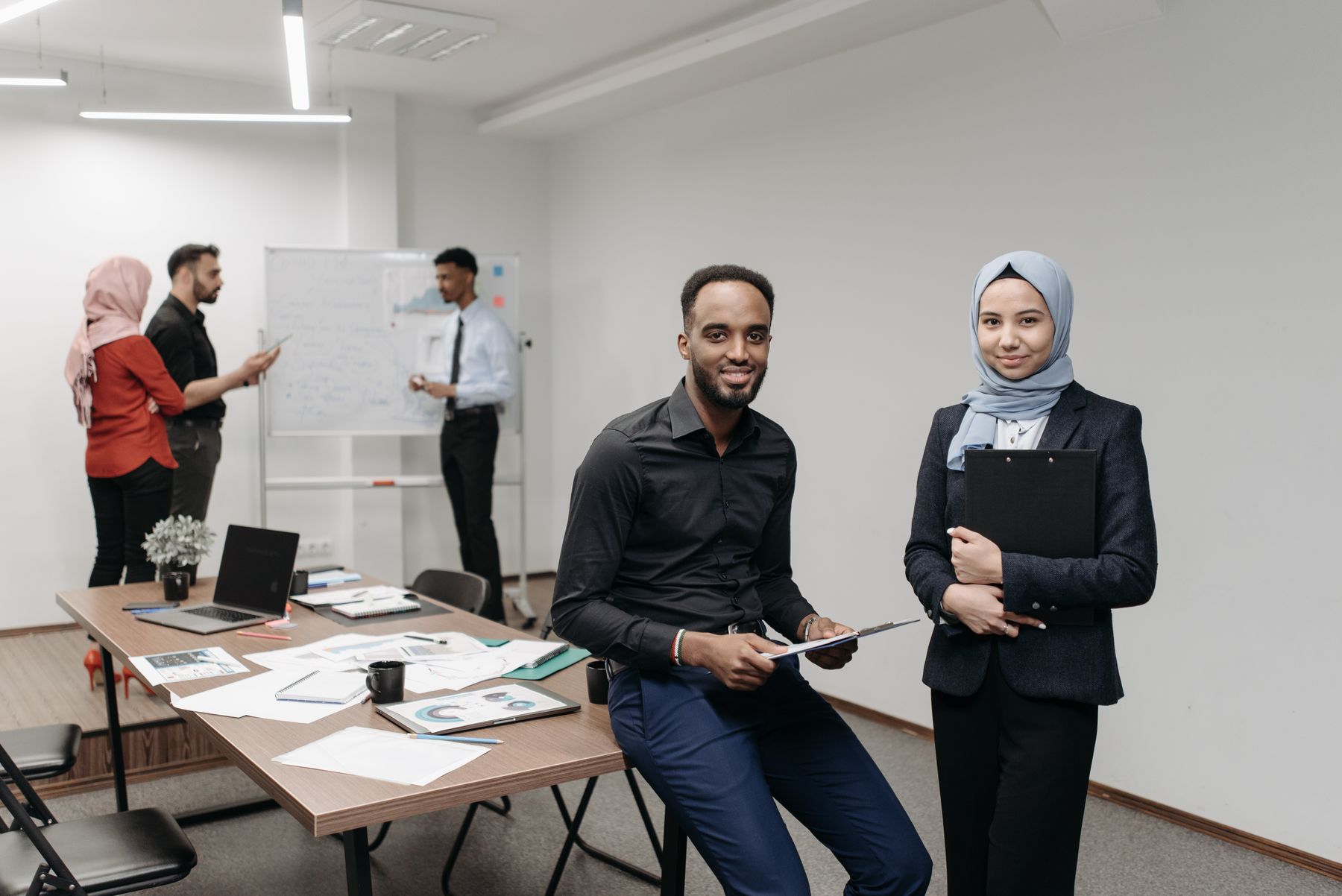 Professionals working together in an office